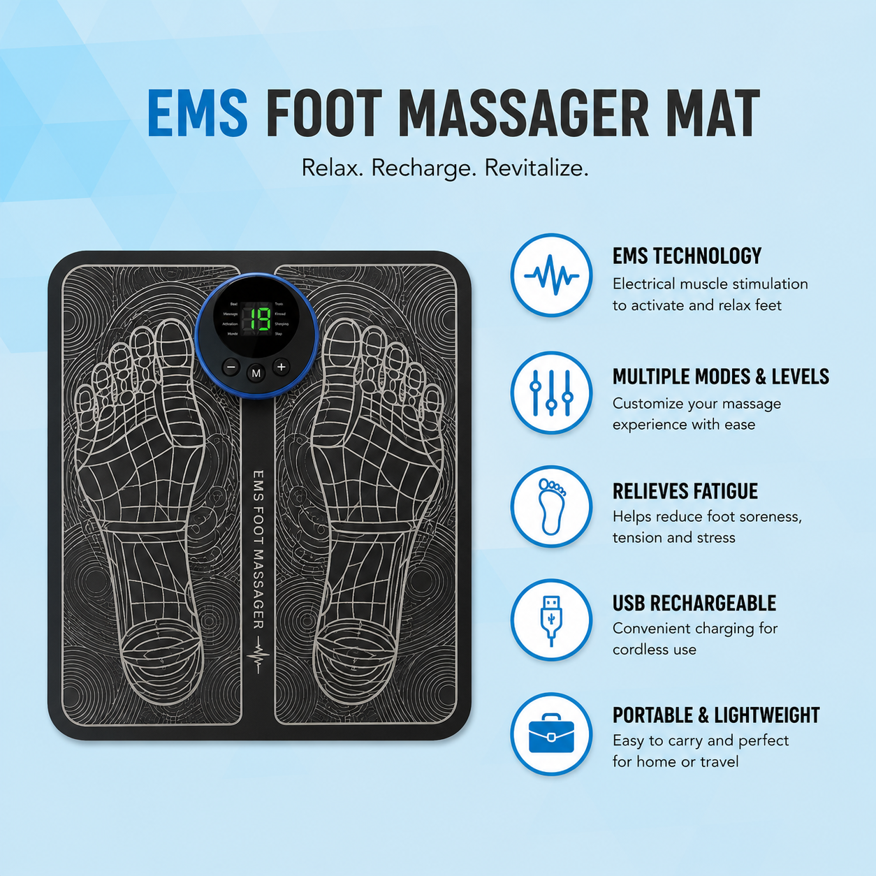11 EMS Foot Massager Mat - Image 1