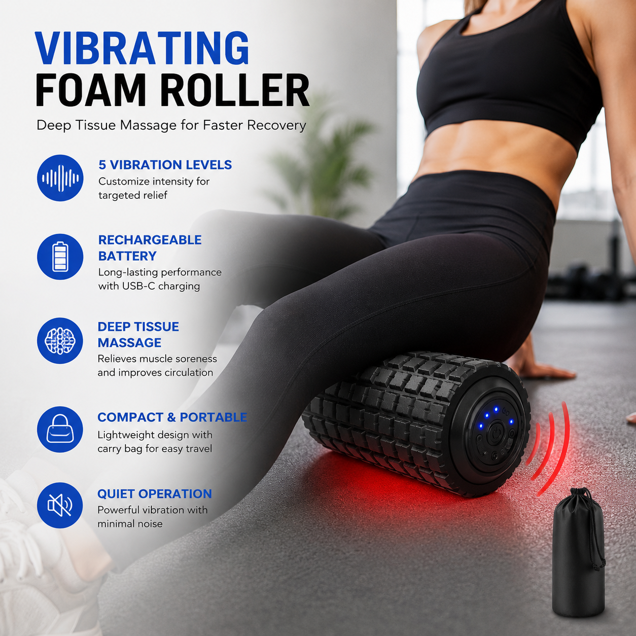 7 Vibrating Foam Roller - Image 1